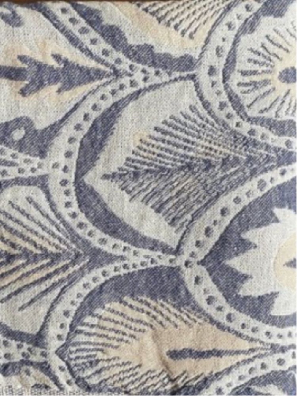 Succulents in Blue Woven Organic Cotton 2-in-1 Wrap Scarf Anthropologie Swim - Picture 6 of 15